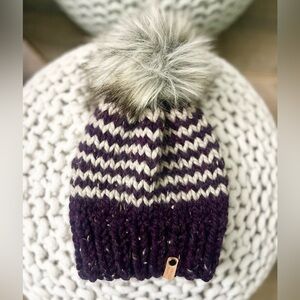 Hand knit beanie